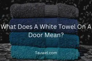 Towel hangin on a door
