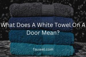 Towel hangin on a door