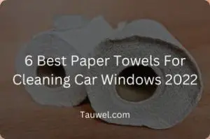 Cleaning car with paper towels
