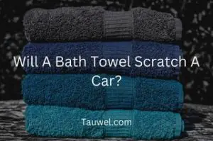 Bath towel on car