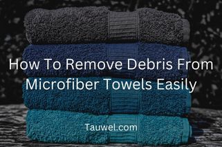 Debris on microfiber towels
